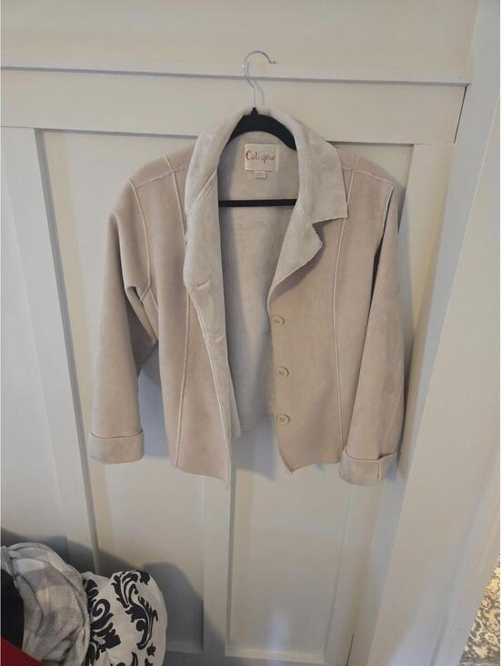 Jackets & Blazers - Calispia Vintage Faux Suede Shearling Lined Jacket Size M